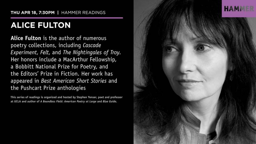Poetry Reading: Alice Fulton at Hammer Museum Poetry Reading: Alice Fulton at Hammer Museum
