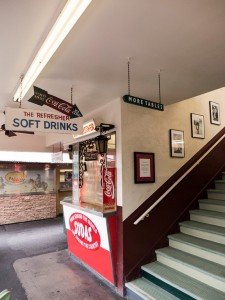 Entrance to the upstairs patio at Farmers Market in Los Angeles